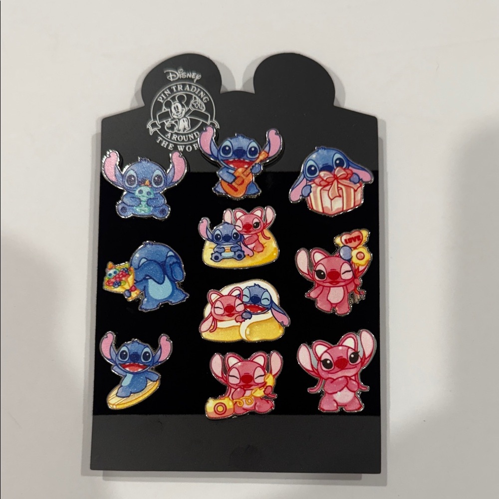 Disney Stitch Trading Card Set - Blue, Pink, Yellow, and many more